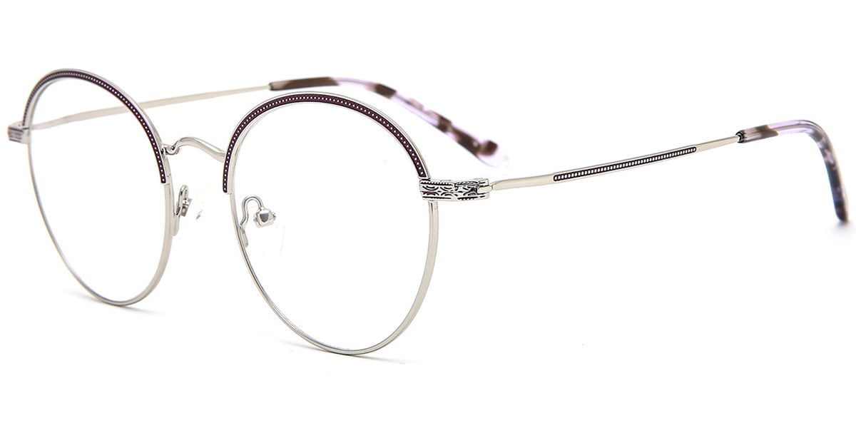 Acetate Metal Round Frame F8846