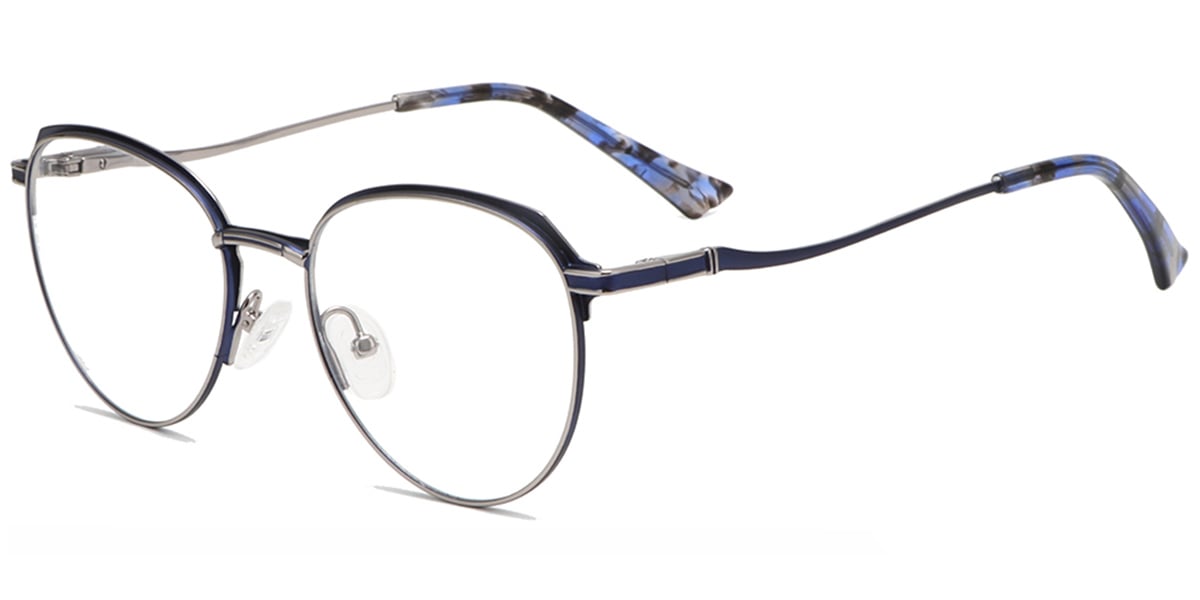 Acetate Metal Oval Frame F8850