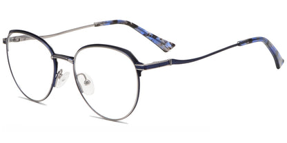 Acetate Metal Oval Frame F8850