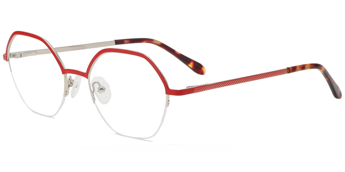 Acetate Metal Geometric Frame F8849