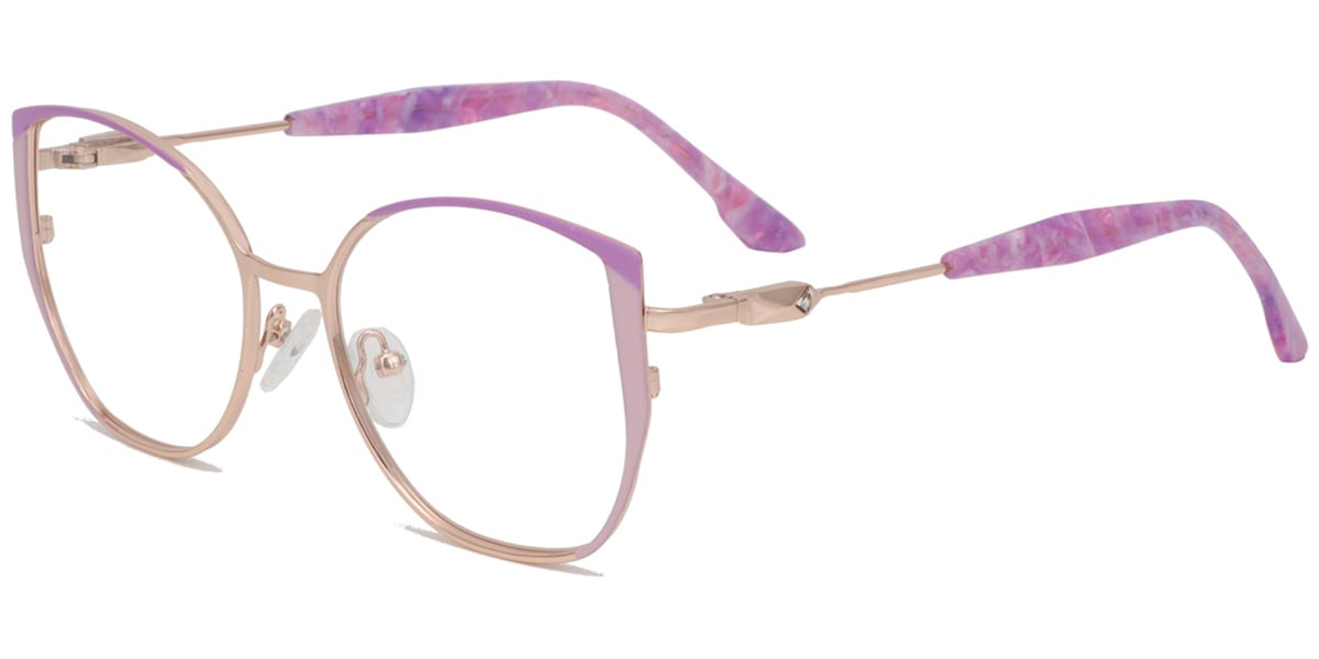 Acetate Metal Geometric Frame F8865