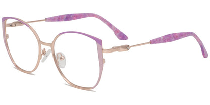 Acetate Metal Geometric Frame F8865