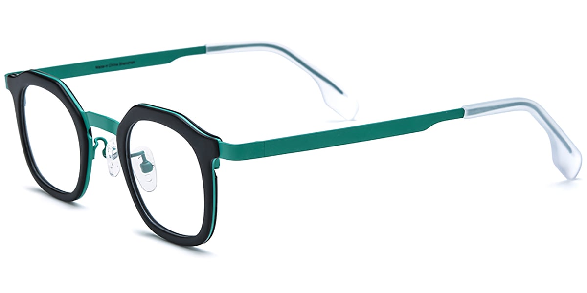 Acetate Titanium Square Frame F7575