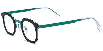 Acetate Titanium Square Frame F7575