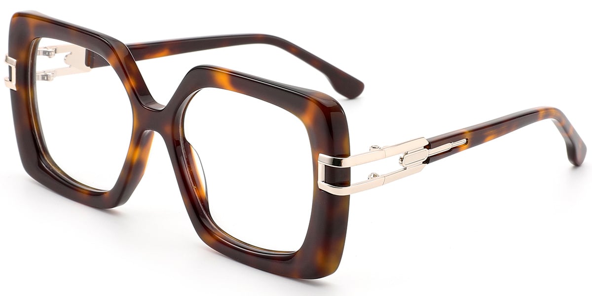 Acetate Metal Square Frame F10180