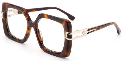 Acetate Metal Square Frame F10180