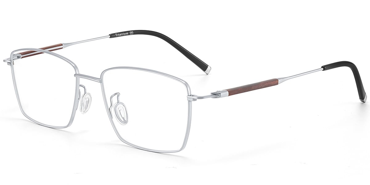 Acetate Titanium Rectangle Frame F9449