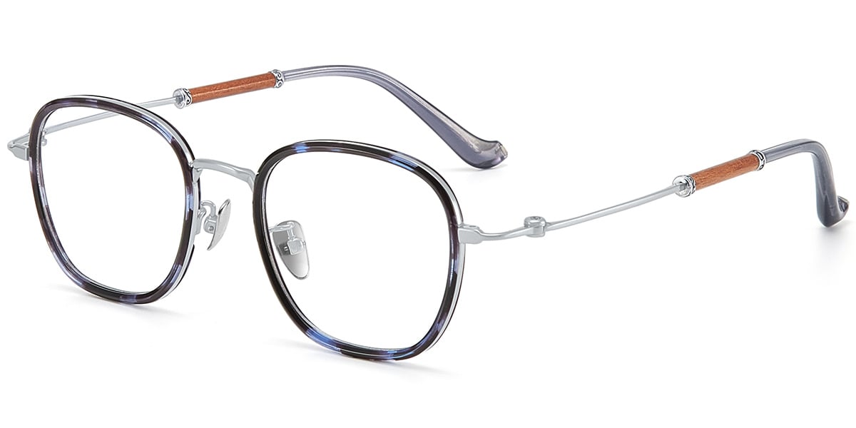 Acetate Titanium Square Frame F9445