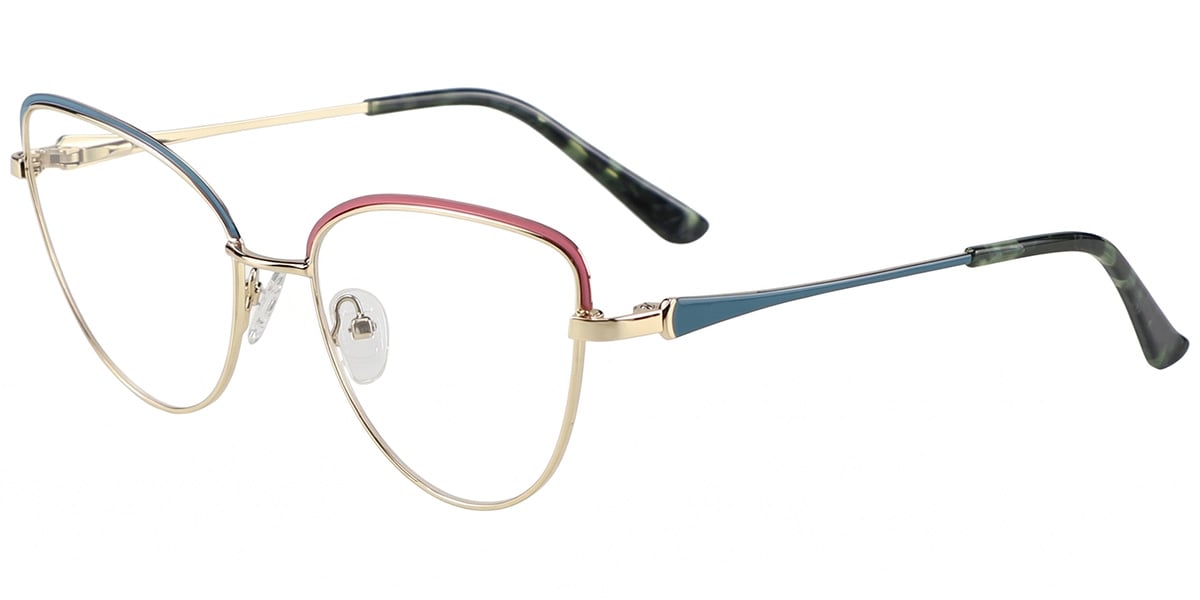 Acetate Metal Cat Eye Frame F8847