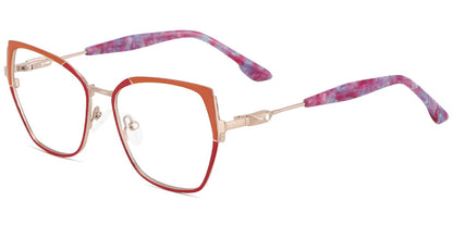 Acetate Metal Geometric Frame F8866