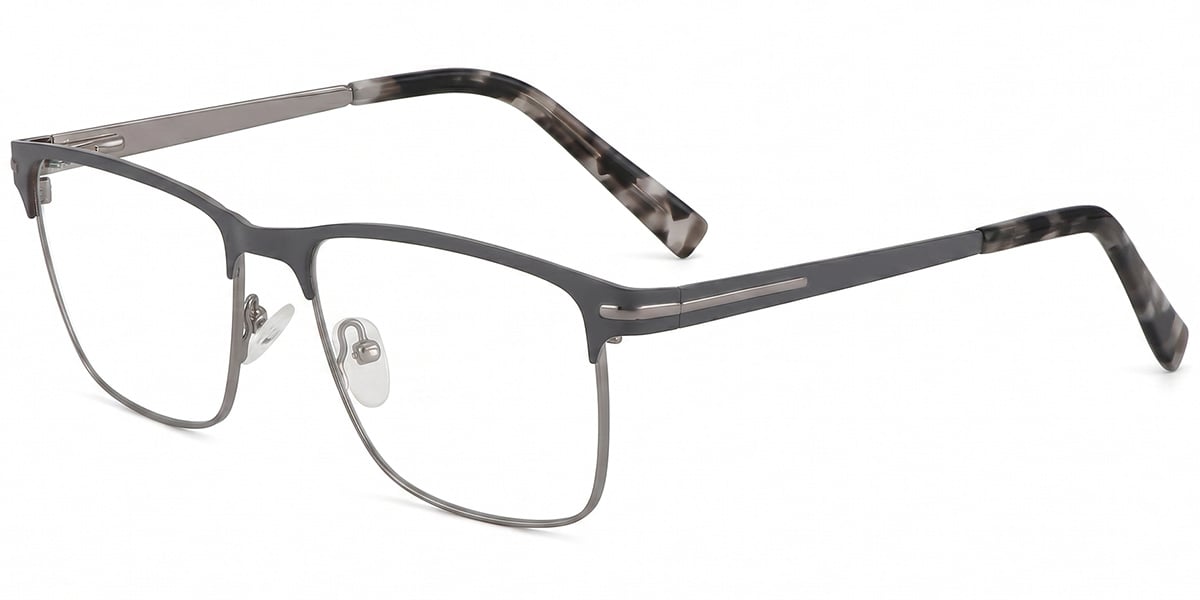 Acetate Metal Square Frame F8541