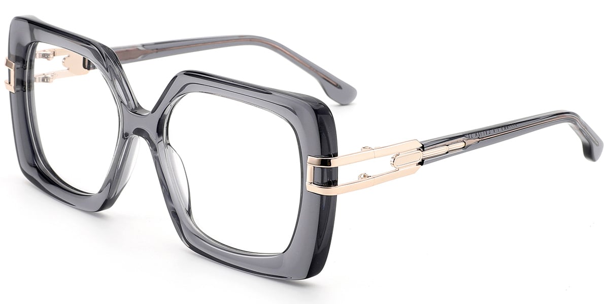 Acetate Metal Square Frame F10180