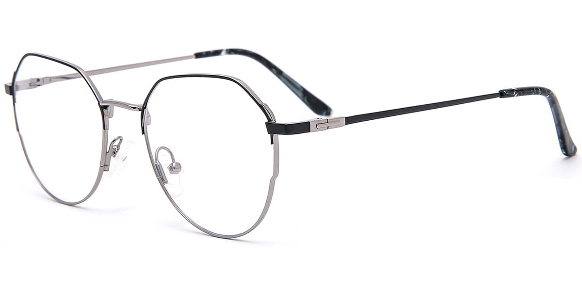 Acetate Metal Oval Frame F8845