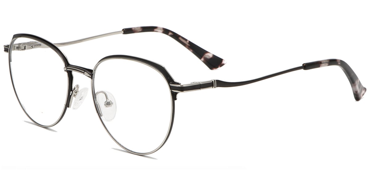 Acetate Metal Oval Frame F8850