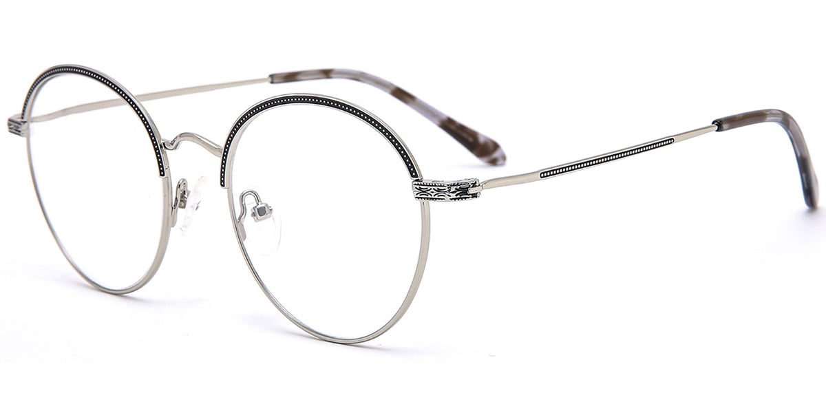 Acetate Metal Round Frame F8846