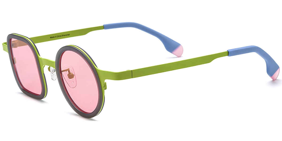 Acetate Titanium Square Sunglasses SG7303