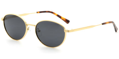 Acetate Metal Oval Sunglasses SG9354