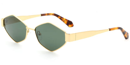 Acetate Metal Geometric Sunglasses SG9348