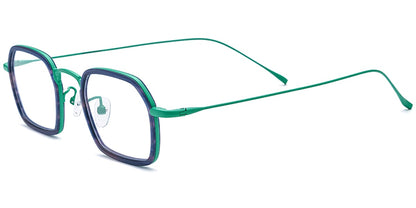 Acetate Titanium Square Frame F7725