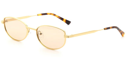 Acetate Metal Oval Sunglasses SG9352