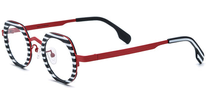 Acetate Metal Oval Frame F7323
