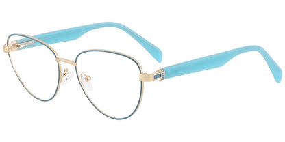 Acetate Metal Geometric Frame F8877
