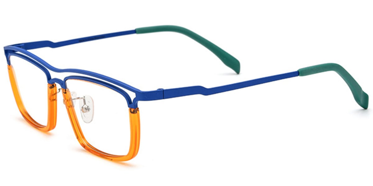 Acetate Titanium Rectangle Frame F6719