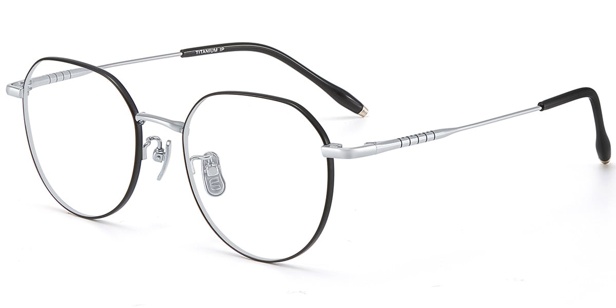 Acetate Titanium Geometric Frame F9450