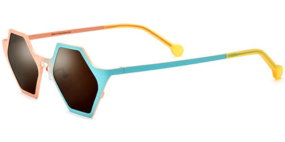Titanium Geometric Sunglasses SG7333