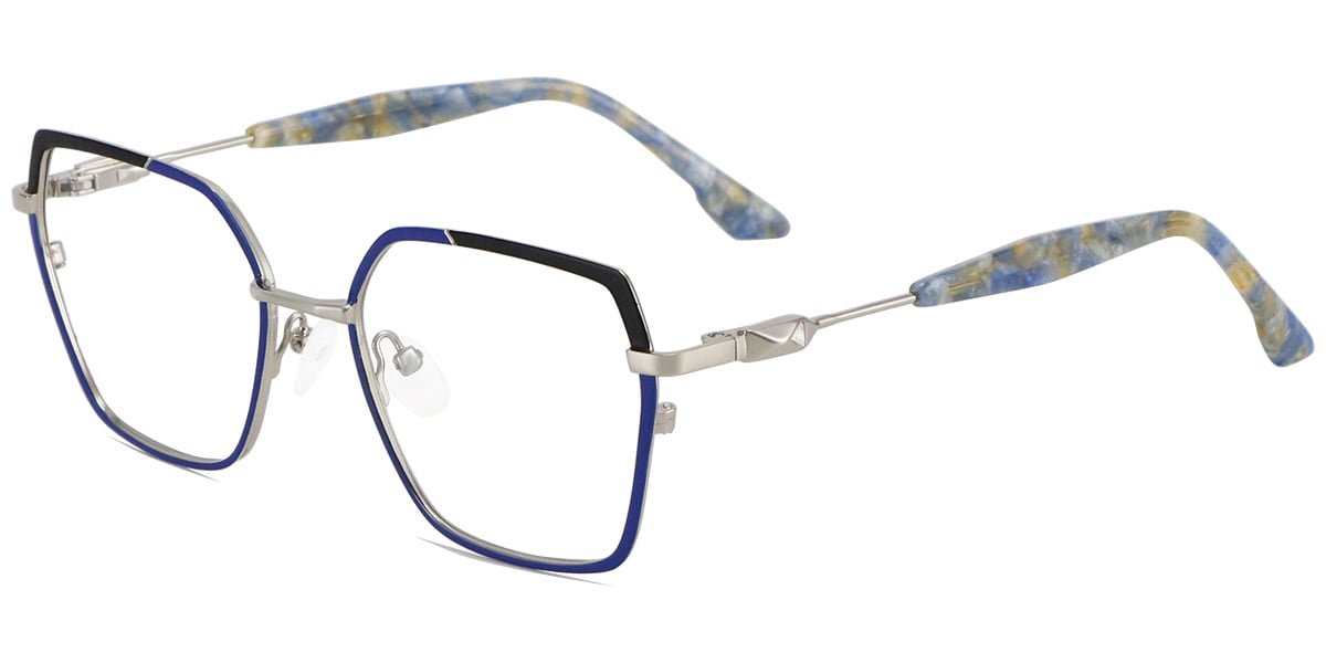 Acetate Metal Square Frame F8864