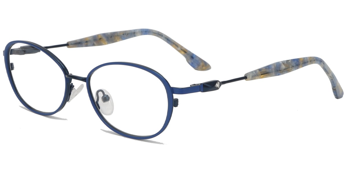 Acetate Metal Oval Frame F9001