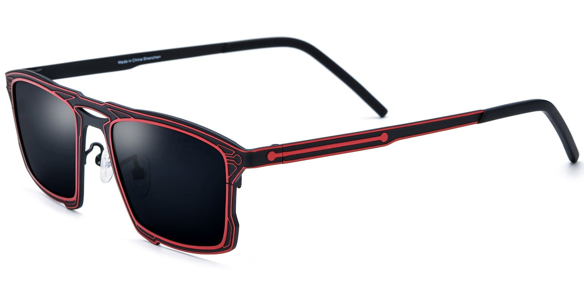 Titanium Rectangle Sunglasses SG8339