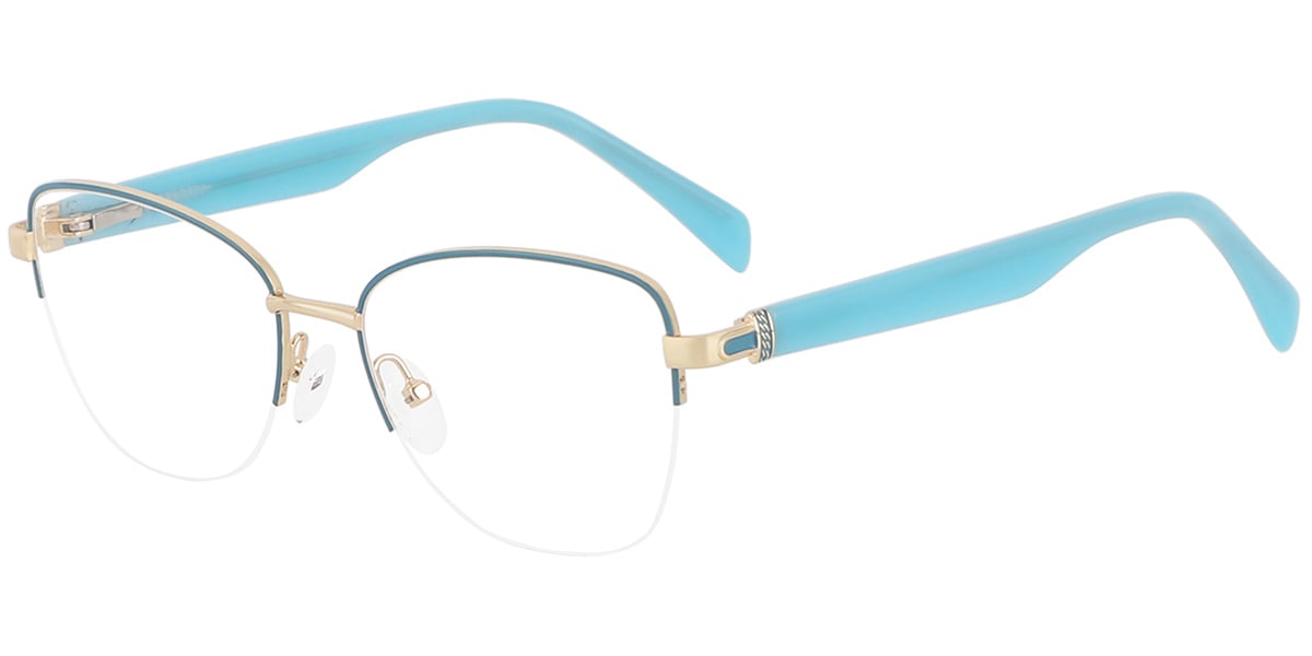 Acetate Metal Oval Frame F8876