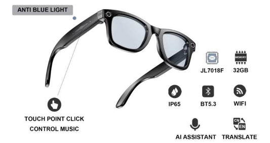Smart Eye Glass with Camera AI Translation BT call 8MP 4K camera-AI11