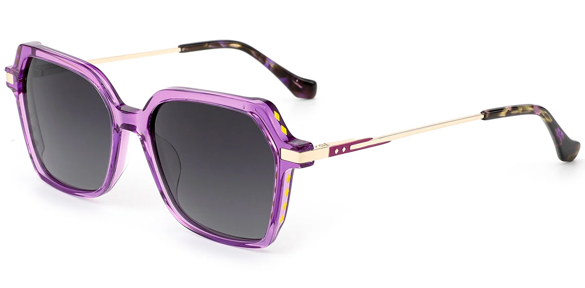 Lunettes de soleil carrées en acétate SG7862