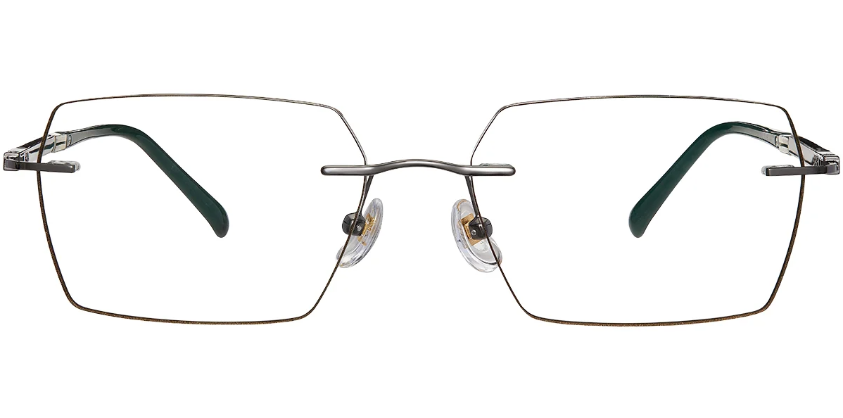 Rechteckiger randloser Metallrahmen F7767