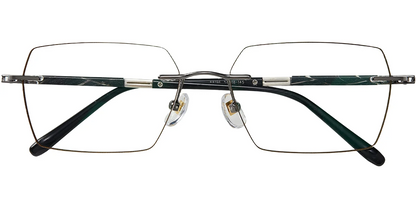 Rechteckiger randloser Metallrahmen F7767