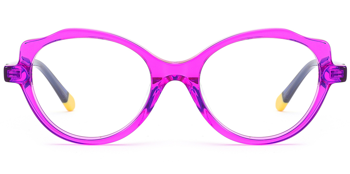 Kid's Acetate Oval Cat Eye Frame F7104