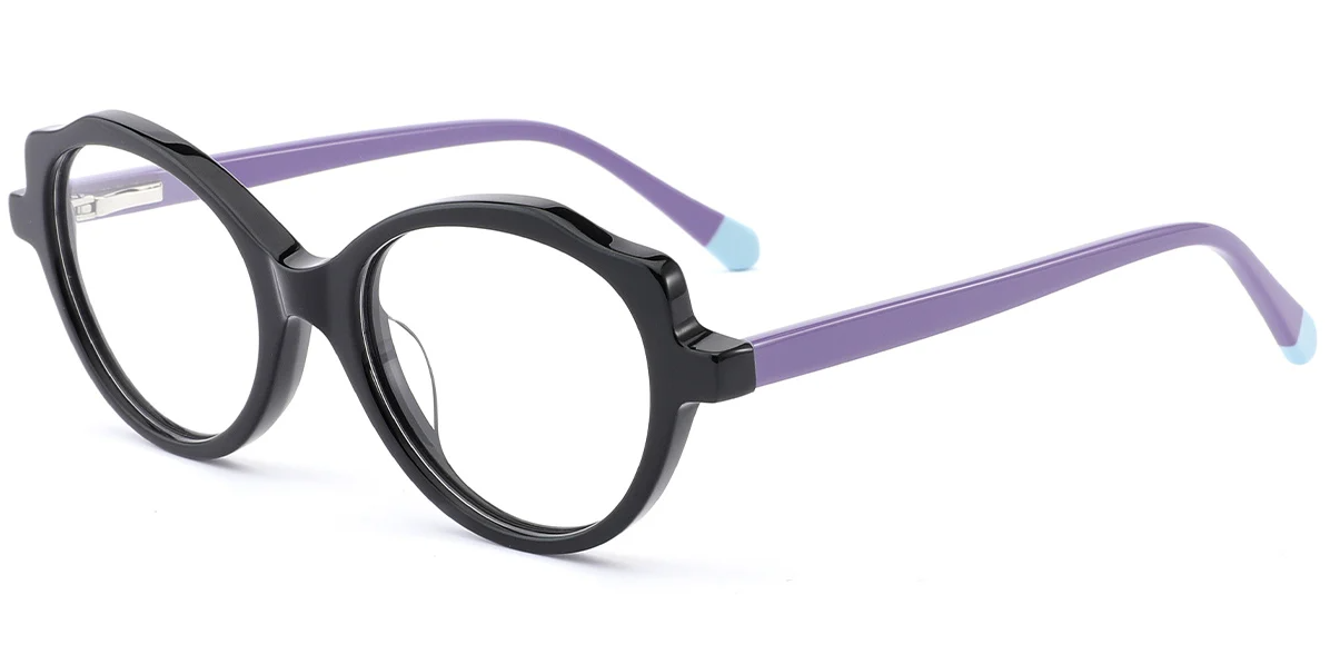 Kid's Acetate Oval Cat Eye Frame F7104