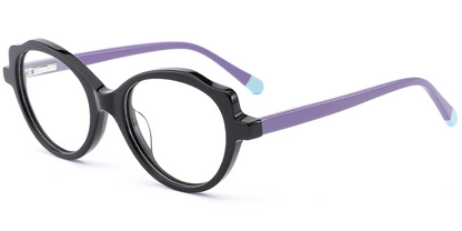 Kid's Acetate Oval Cat Eye Frame F7104
