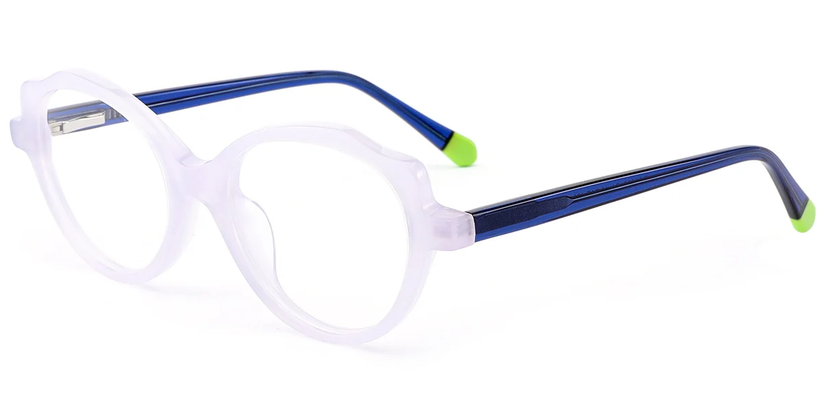 Kid's Acetate Oval Cat Eye Frame F7104