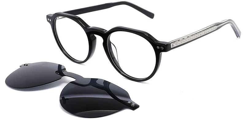 Monture à clips ovale en acétate F2570