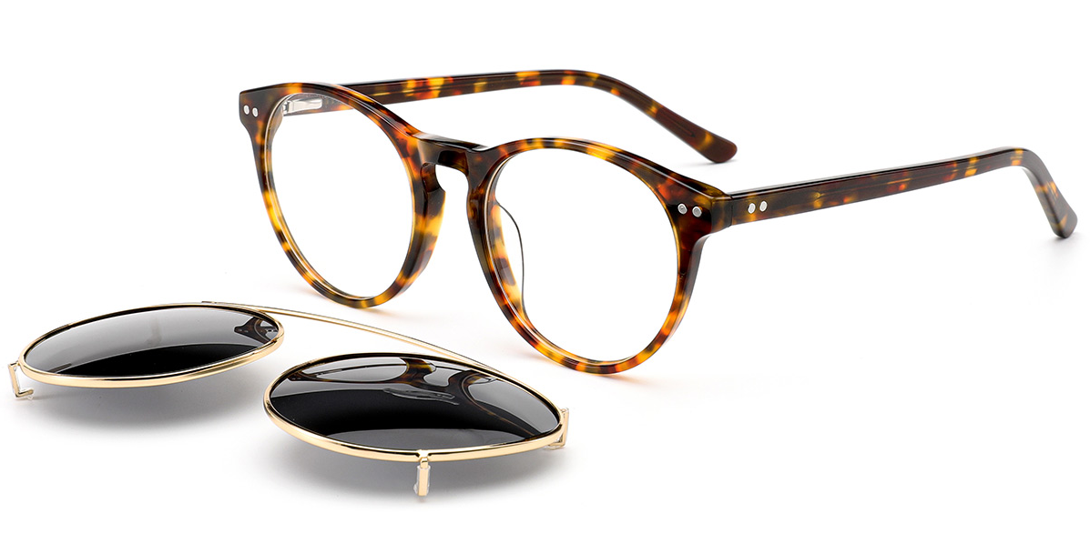 Monture ronde en acétate F6617