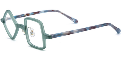 Acetate Square Geometric Frame F7163