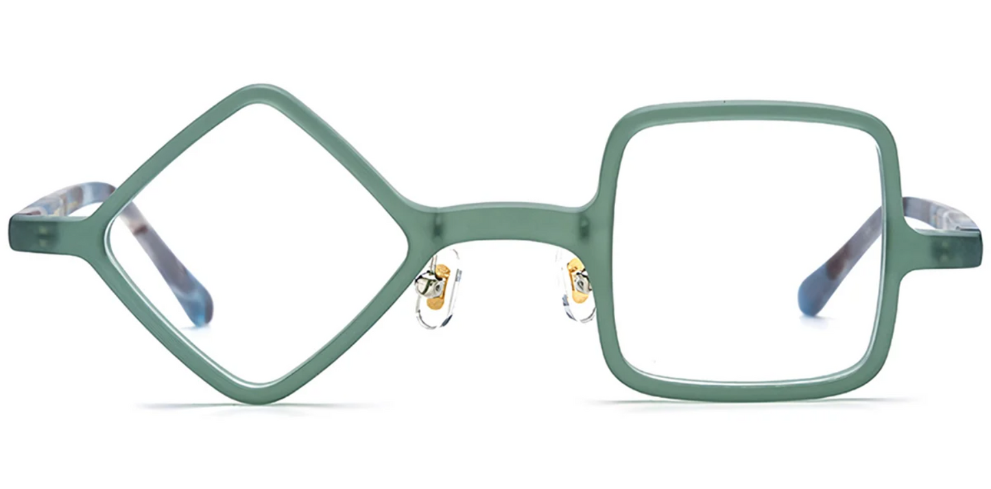 Acetate Square Geometric Frame F7163