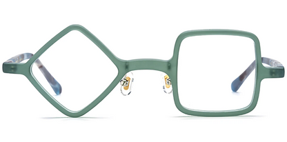 Acetate Square Geometric Frame F7163