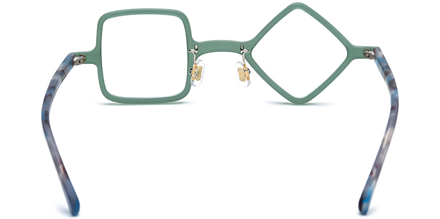 Acetate Square Geometric Frame F7163