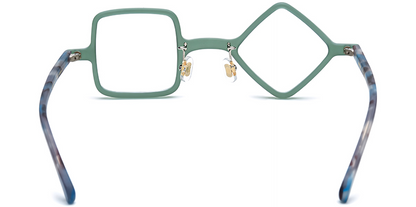 Acetate Square Geometric Frame F7163