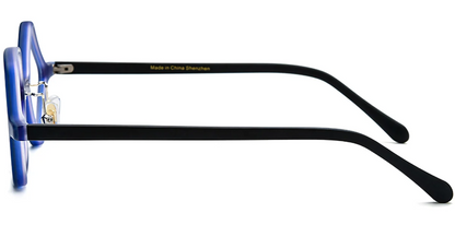 Acetate Square Geometric Frame F7163