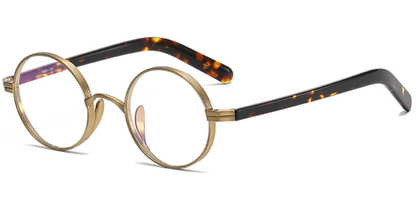 Acetate & Titanium Round Frame F6558